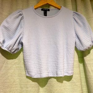 Light blue crop top